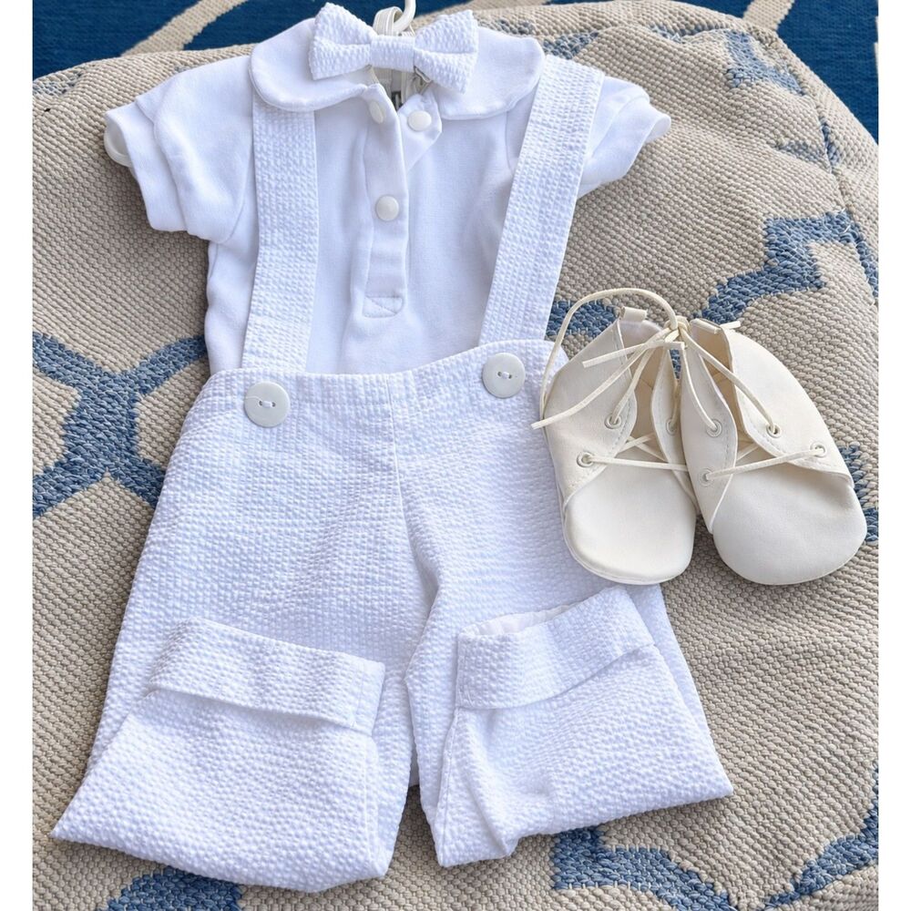 All White Baptism Set, 2-3yrs